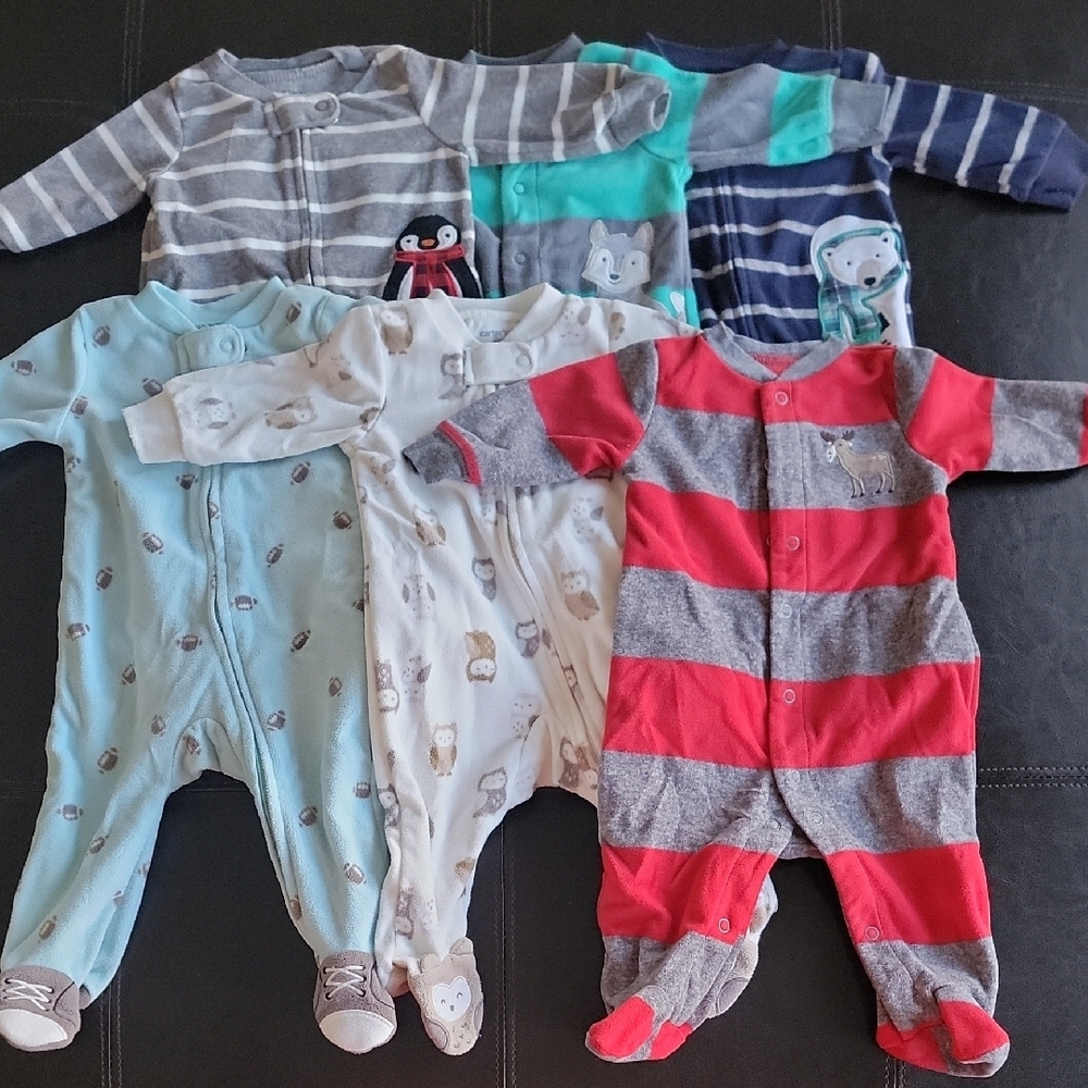Carter's Colorful Animal and Striped Footies